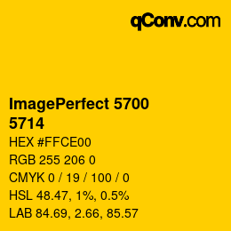 カラーコード: ImagePerfect 5700 - 5714 | qconv.com