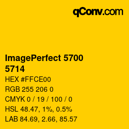 颜色代码: ImagePerfect 5700 - 5714 | qconv.com