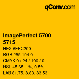 カラーコード: ImagePerfect 5700 - 5715 | qconv.com