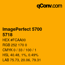 颜色代码: ImagePerfect 5700 - 5718 | qconv.com