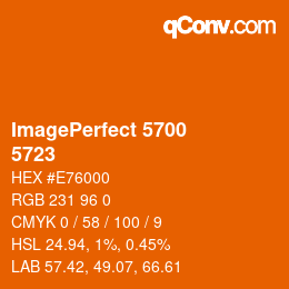 颜色代码: ImagePerfect 5700 - 5723 | qconv.com