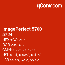 カラーコード: ImagePerfect 5700 - 5724 | qconv.com