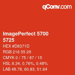 カラーコード: ImagePerfect 5700 - 5725 | qconv.com