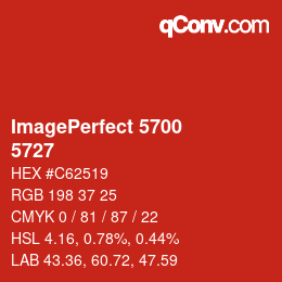 カラーコード: ImagePerfect 5700 - 5727 | qconv.com