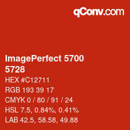 カラーコード: ImagePerfect 5700 - 5728 | qconv.com