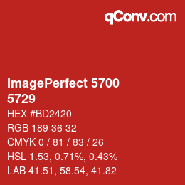 カラーコード: ImagePerfect 5700 - 5729 | qconv.com