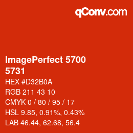 颜色代码: ImagePerfect 5700 - 5731 | qconv.com