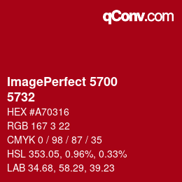 颜色代码: ImagePerfect 5700 - 5732 | qconv.com