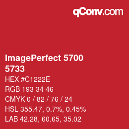 Farbcode: ImagePerfect 5700 - 5733 | qconv.com