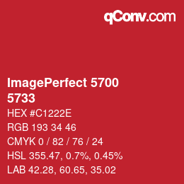 颜色代码: ImagePerfect 5700 - 5733 | qconv.com