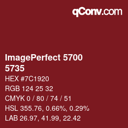 Farbcode: ImagePerfect 5700 - 5735 | qconv.com