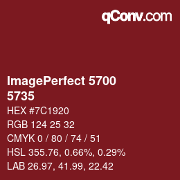 Código de color: ImagePerfect 5700 - 5735 | qconv.com