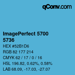 颜色代码: ImagePerfect 5700 - 5736 | qconv.com