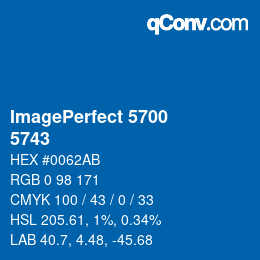 颜色代码: ImagePerfect 5700 - 5743 | qconv.com