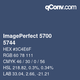 Código de color: ImagePerfect 5700 - 5744 | qconv.com