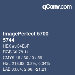 颜色代码: ImagePerfect 5700 - 5744 | qconv.com