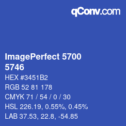 カラーコード: ImagePerfect 5700 - 5746 | qconv.com