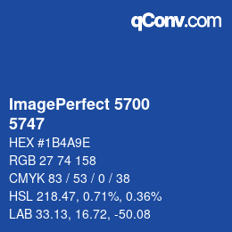 颜色代码: ImagePerfect 5700 - 5747 | qconv.com