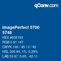 カラーコード: ImagePerfect 5700 - 5748 | qconv.com