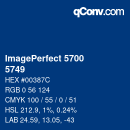 カラーコード: ImagePerfect 5700 - 5749 | qconv.com