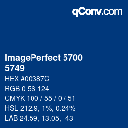 颜色代码: ImagePerfect 5700 - 5749 | qconv.com