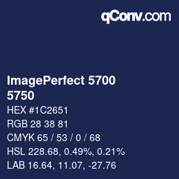 Código de color: ImagePerfect 5700 - 5750 | qconv.com