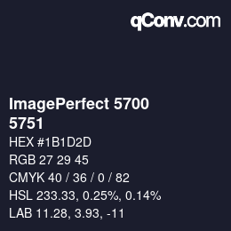 Código de color: ImagePerfect 5700 - 5751 | qconv.com