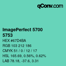 カラーコード: ImagePerfect 5700 - 5753 | qconv.com