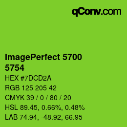 颜色代码: ImagePerfect 5700 - 5754 | qconv.com