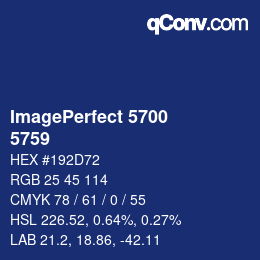 Farbcode: ImagePerfect 5700 - 5759 | qconv.com