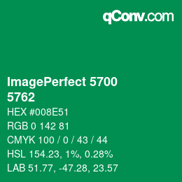 カラーコード: ImagePerfect 5700 - 5762 | qconv.com