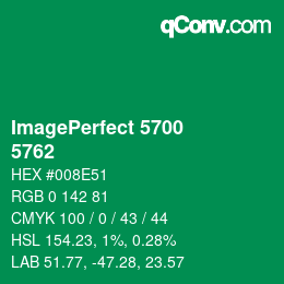 颜色代码: ImagePerfect 5700 - 5762 | qconv.com