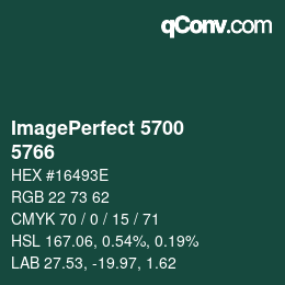 カラーコード: ImagePerfect 5700 - 5766 | qconv.com