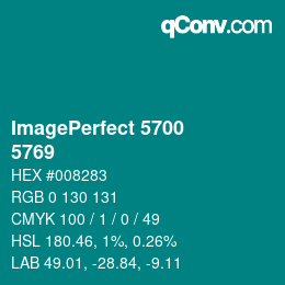 颜色代码: ImagePerfect 5700 - 5769 | qconv.com