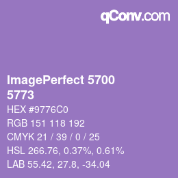 颜色代码: ImagePerfect 5700 - 5773 | qconv.com