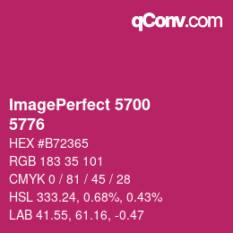 颜色代码: ImagePerfect 5700 - 5776 | qconv.com