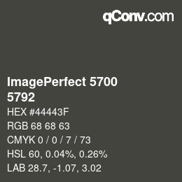 カラーコード: ImagePerfect 5700 - 5792 | qconv.com