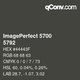 颜色代码: ImagePerfect 5700 - 5792 | qconv.com