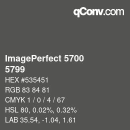 カラーコード: ImagePerfect 5700 - 5799 | qconv.com