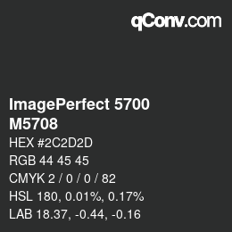 カラーコード: ImagePerfect 5700 - M5708 | qconv.com