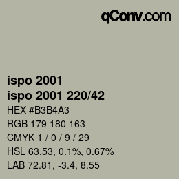 カラーコード: ispo 2001 - ispo 2001 220/42 | qconv.com