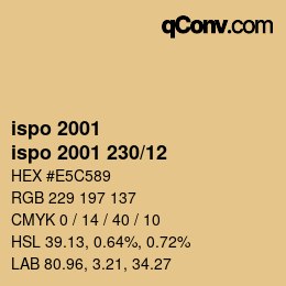 カラーコード: ispo 2001 - ispo 2001 230/12 | qconv.com