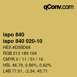 カラーコード: ispo 840 - ispo 840 020-10 | qconv.com