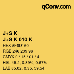 カラーコード: J+S K - J+S K 010 K | qconv.com