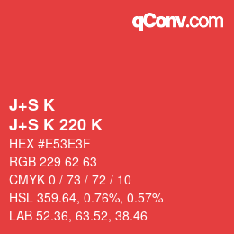 カラーコード: J+S K - J+S K 220 K | qconv.com
