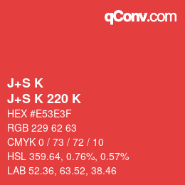 Farbcode: J+S K - J+S K 220 K | qconv.com