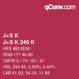 Código de color: J+S K - J+S K 240 K | qconv.com