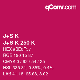 Farbcode: J+S K - J+S K 250 K | qconv.com