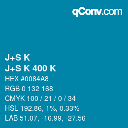 カラーコード: J+S K - J+S K 400 K | qconv.com