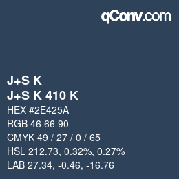 カラーコード: J+S K - J+S K 410 K | qconv.com